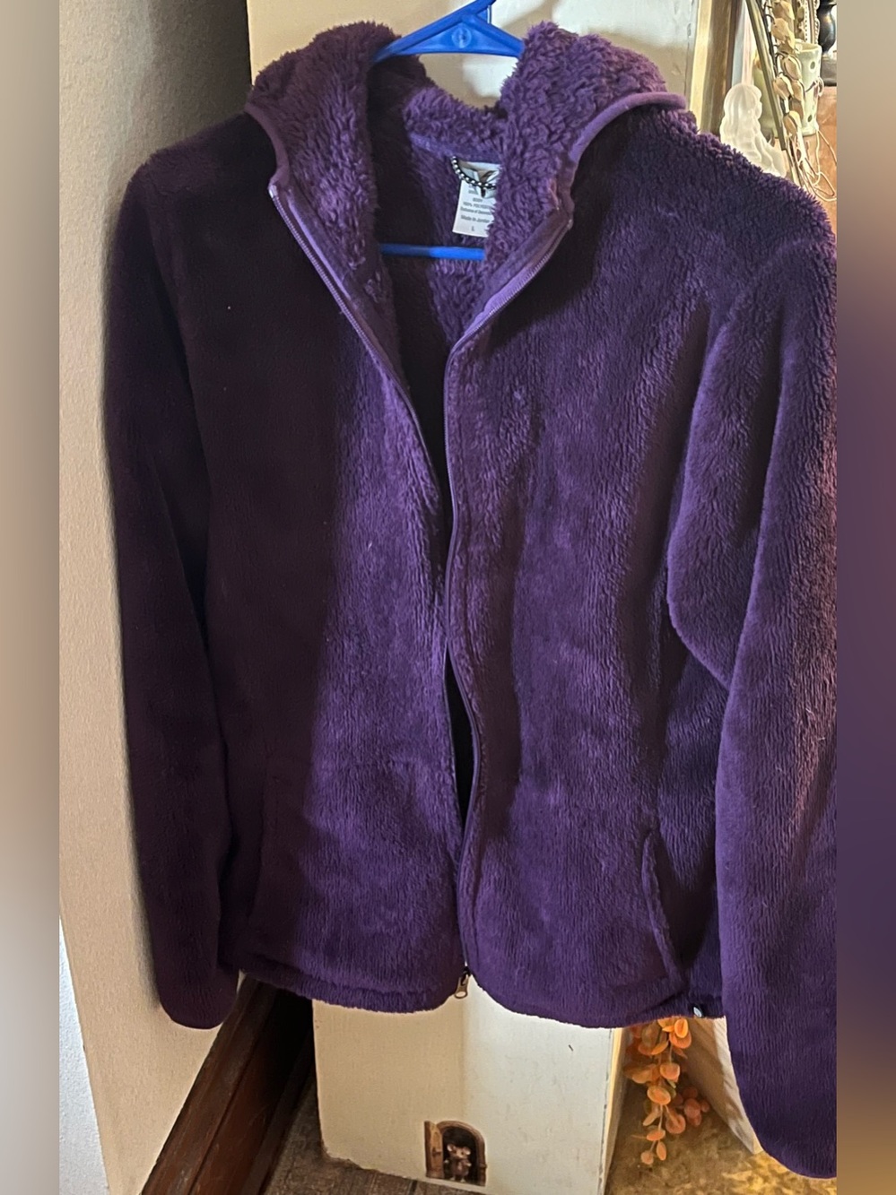 Champion Plush Hooded Teddy Jacket - Deep Purple